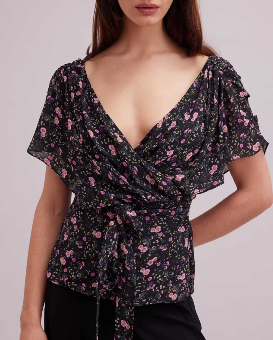 Anne Fontaine Black Enea Blouse - Elegant Women's Top