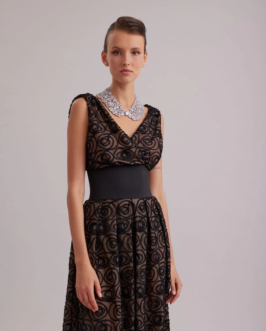 Anne Fontaine Black Muse Dress - Elegant Women's Evening Gown