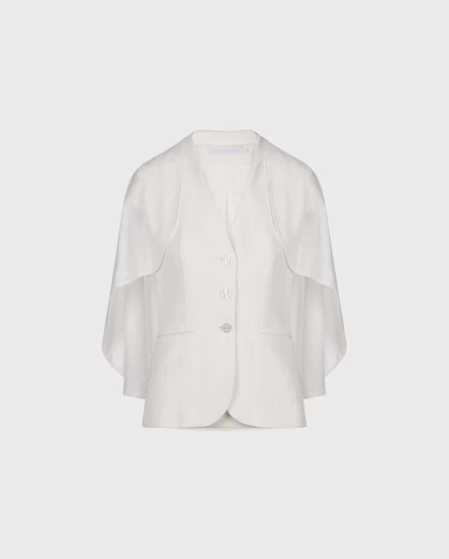 Anne Fontaine White Myliane Jacket - Elegant Women's Outerwear Coat
