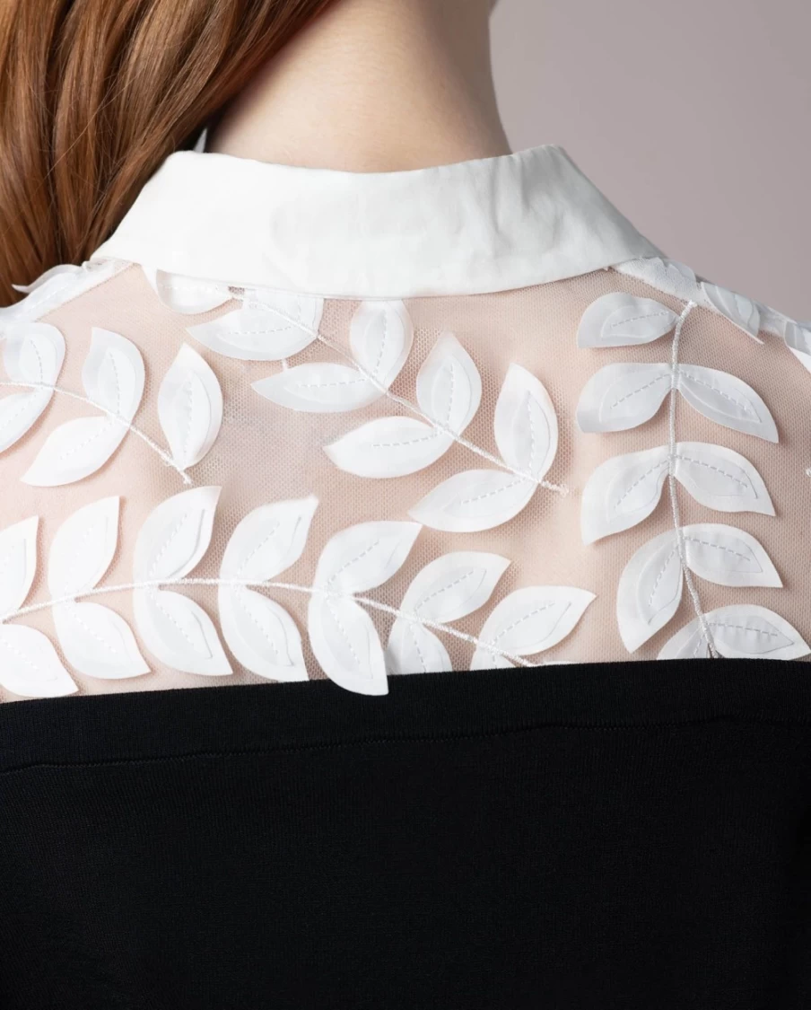Anne Fontaine Black & White Persane Sweater for Women - Elegant Knitwear