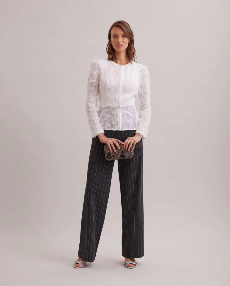 Anne Fontaine Black & White Chess Pattern Blazer for Women