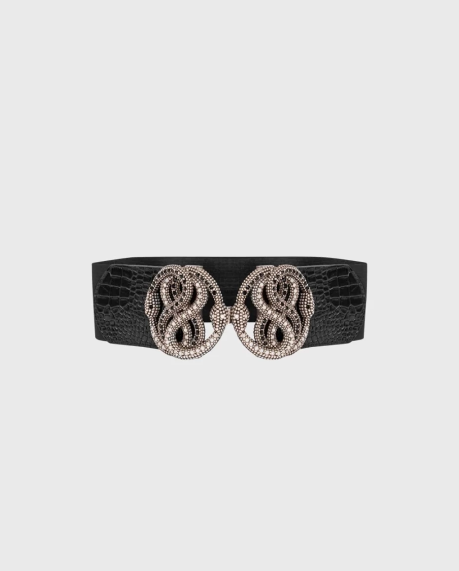 Anne Fontaine Black Noconnell Belt for Women - Elegant Leather Waistband