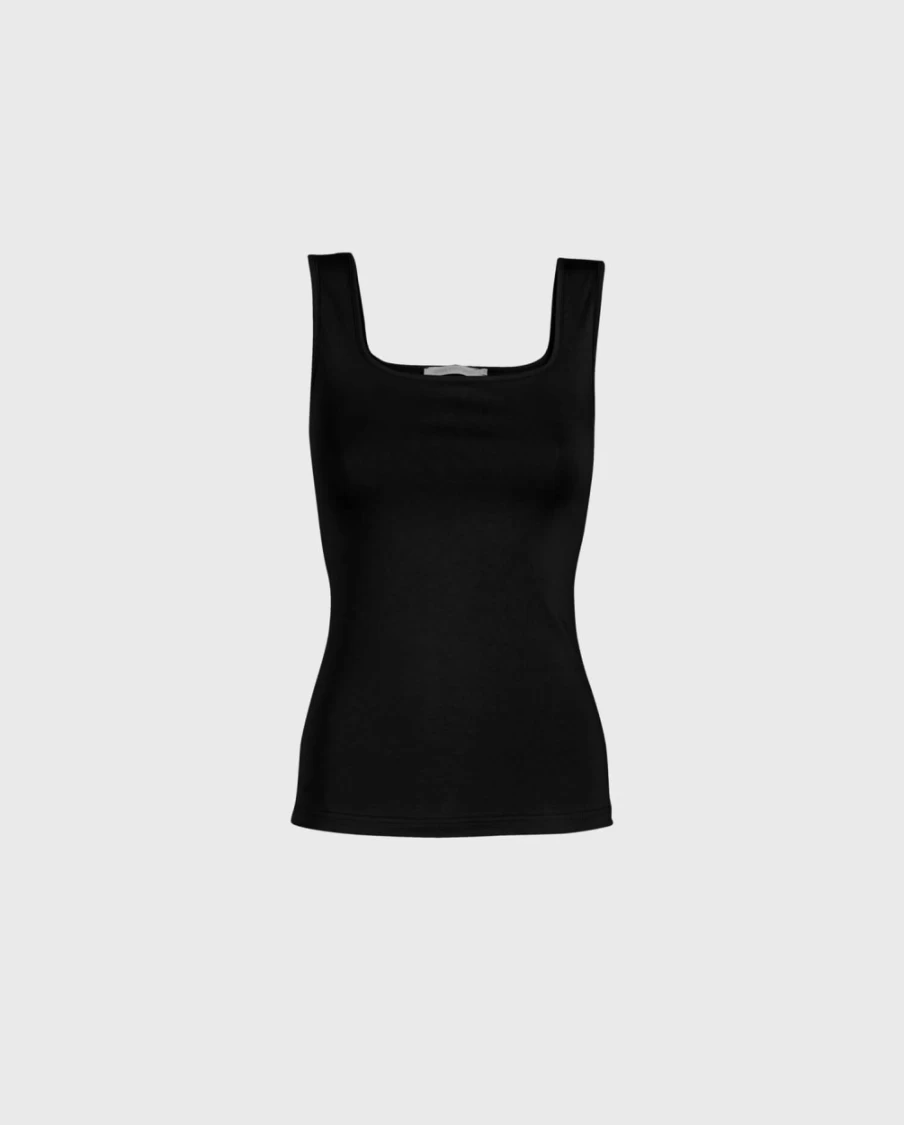 Anne Fontaine Black Lady Camisole Top - Elegant Women's Sleeveless Shirt