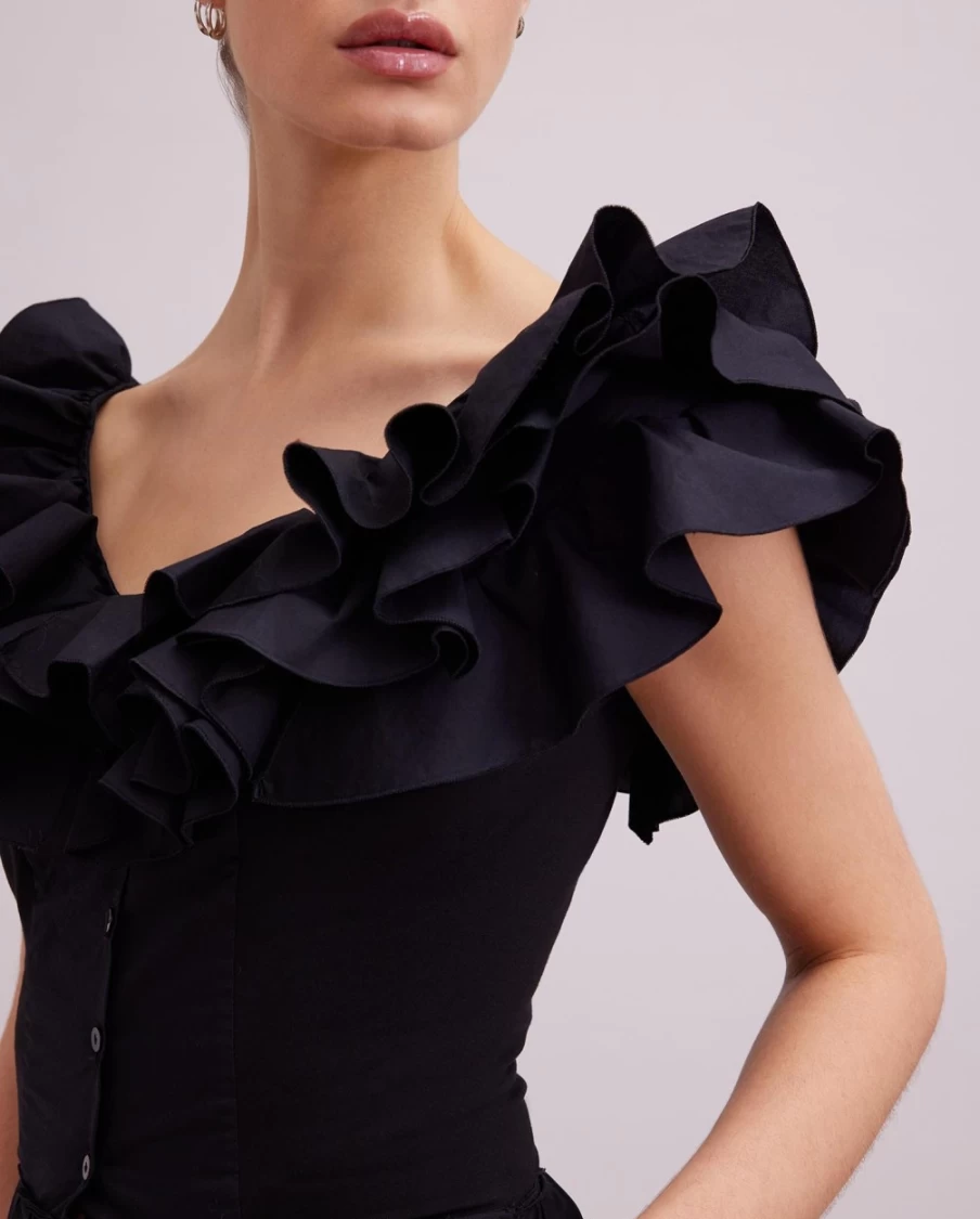 Anne Fontaine Black Oihana Dress - Elegant Women's Formal Wear
