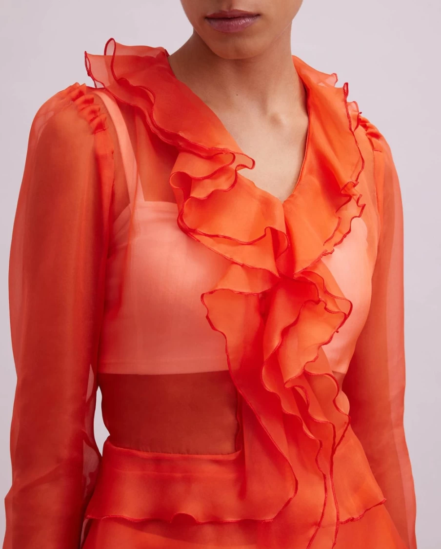 Anne Fontaine Orange Lavande Shirt Dress for Women - Elegant Casual Wear