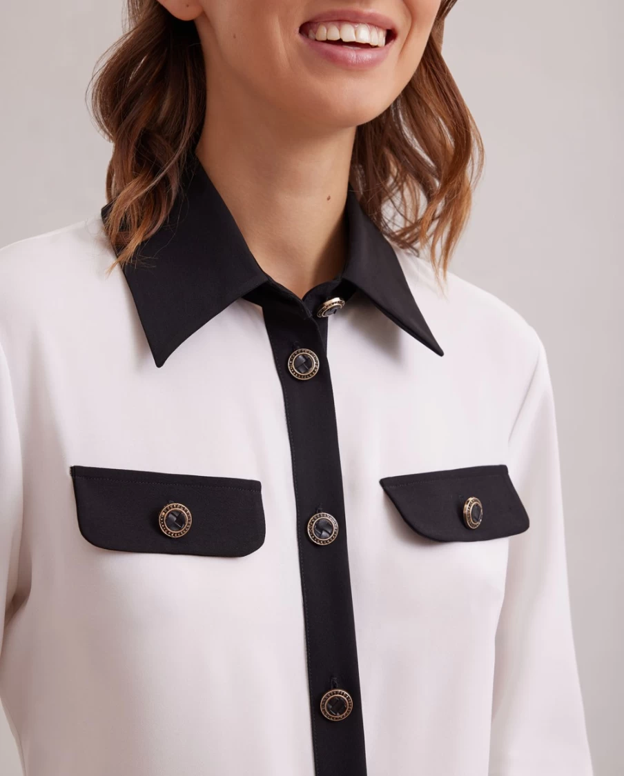 Anne Fontaine Sandeau Black & White Striped Shirt for Women
