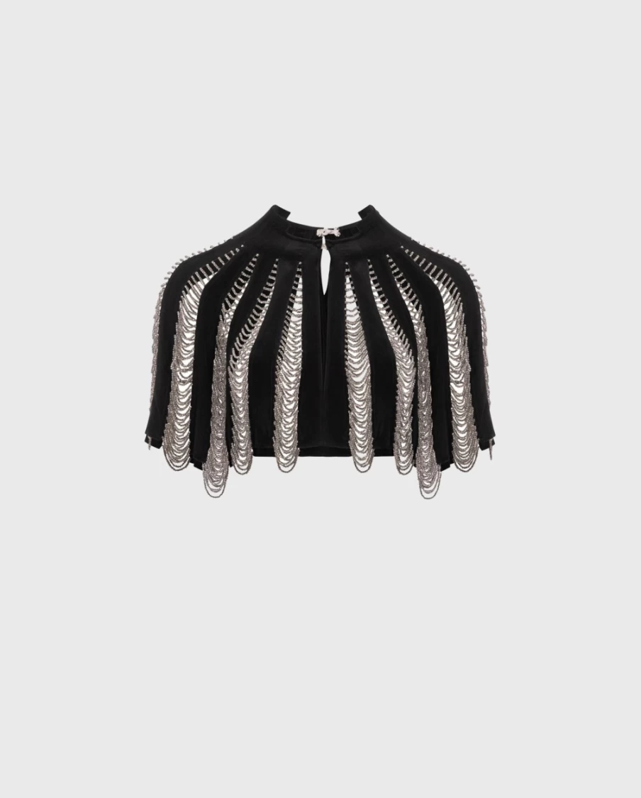 Anne Fontaine Nera Cape - Elegant Women's Black Cape Coat for Stylish Outerwear