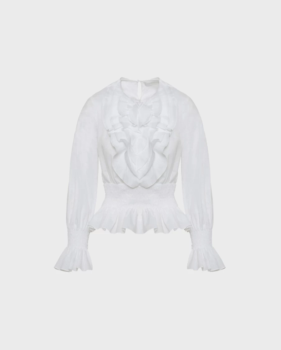 Anne Fontaine White Aida Blouse - Elegant Women's Top