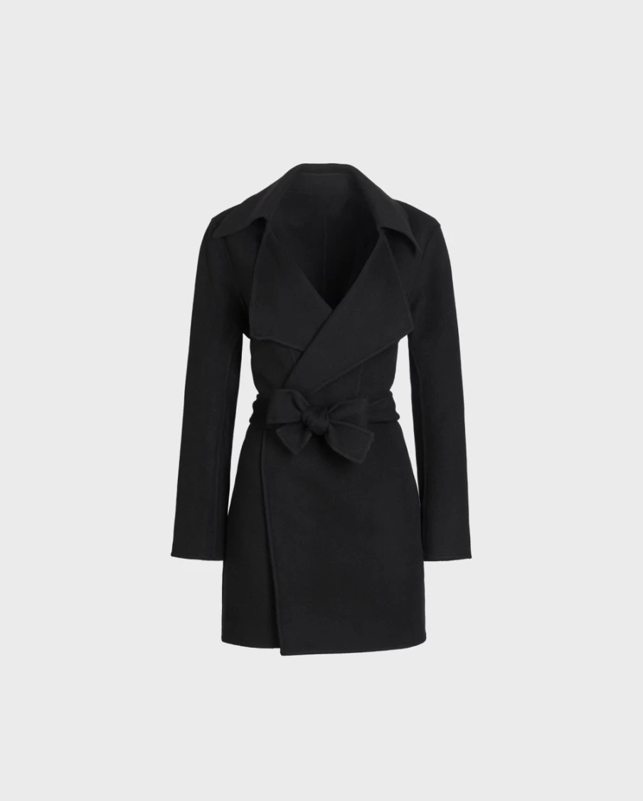 Anne Fontaine Black Delacroix Coat - Elegant Women's Outerwear