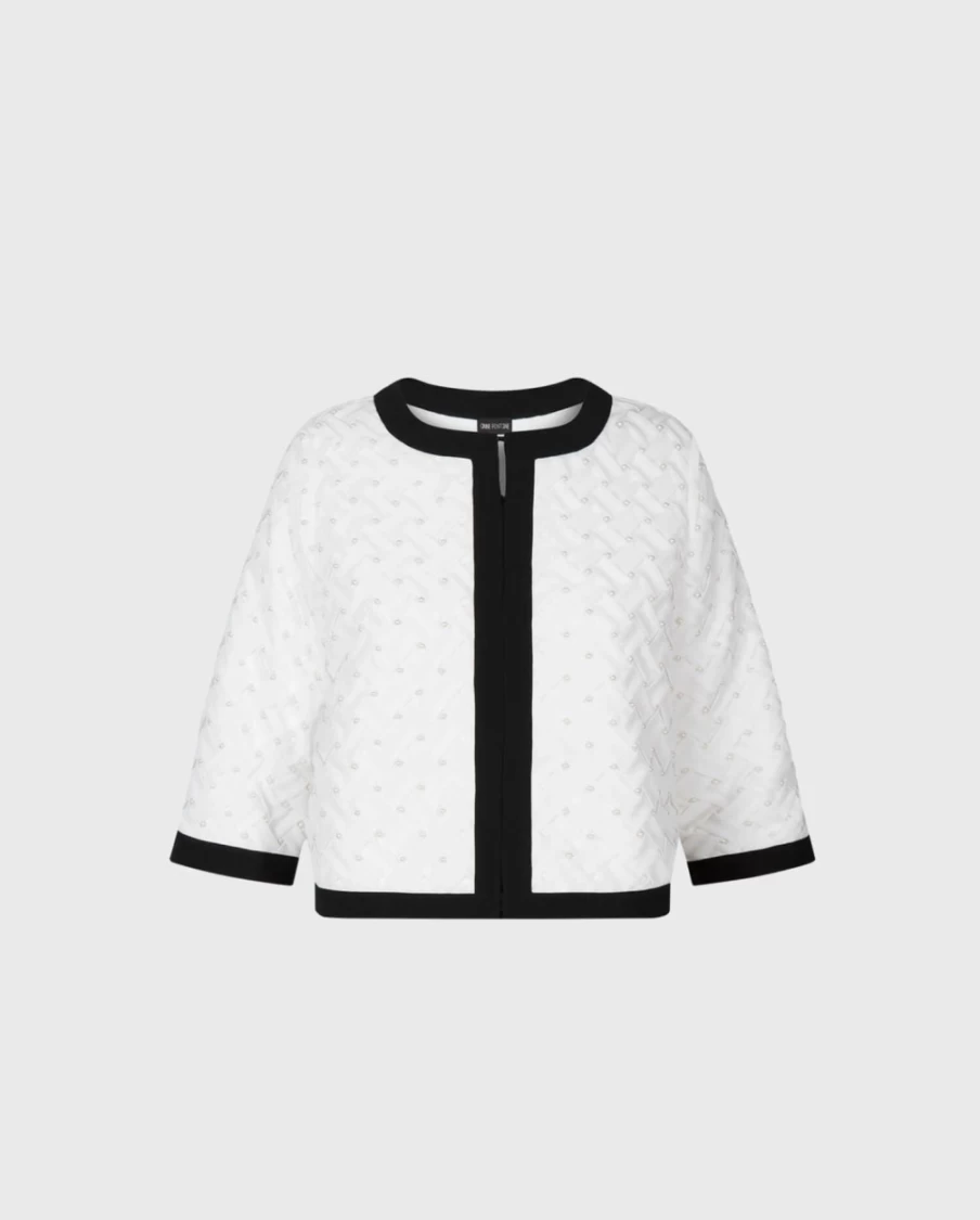 Anne Fontaine Milord Jacket - Black/White Elegant Women's Outerwear