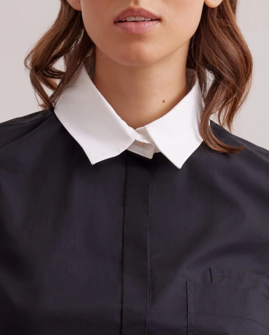Anne Fontaine Laora Black & White Shirt - Elegant Women's Top