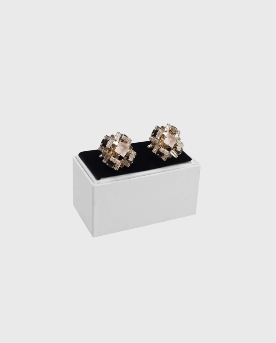 Anne Fontaine Olsen Silver-Tone Cufflinks for Men - Elegant French Designer Accessories