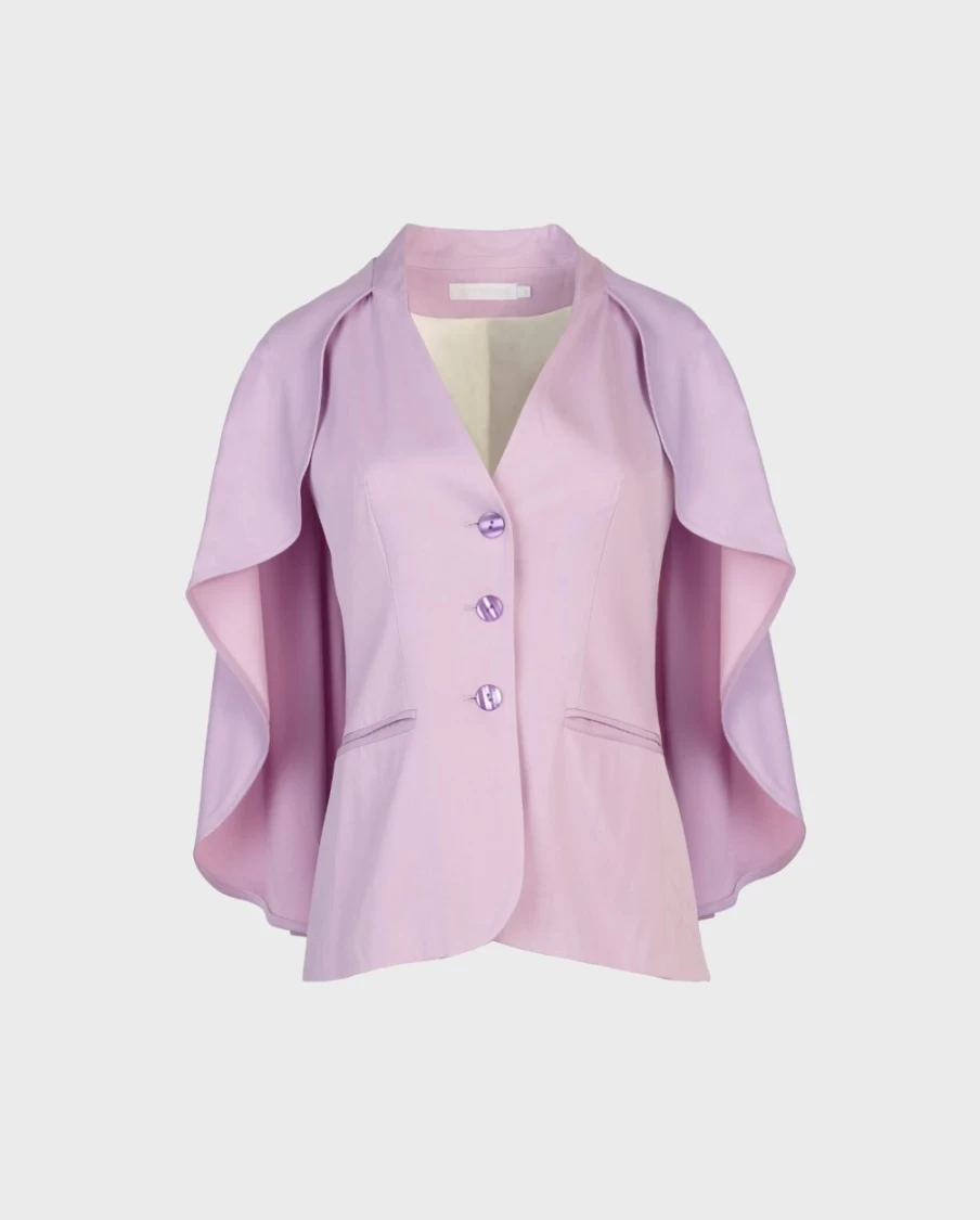 Anne Fontaine Kyliane Jacket in Parme - Women's Elegant Blazer Coat