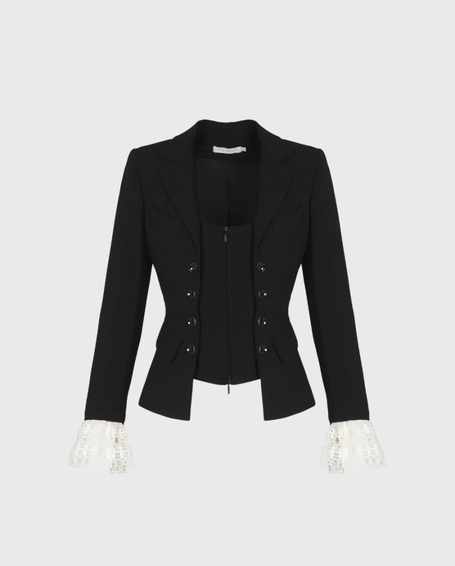 Anne Fontaine Black Maestro Jacket - Classic Women's Blazer for Elegant Style