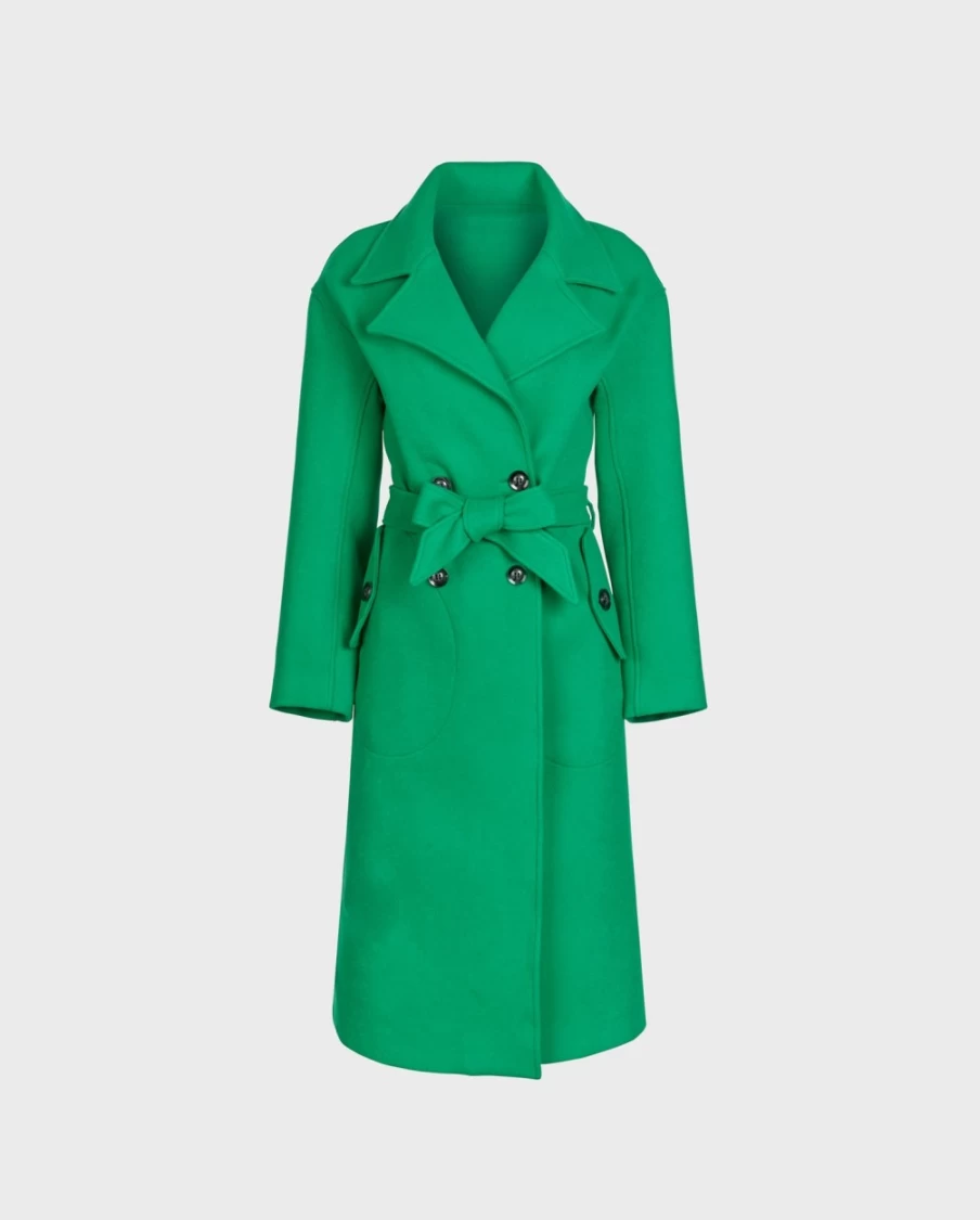 Anne Fontaine Mint Green Author Coat for Women - Elegant Trench Coat