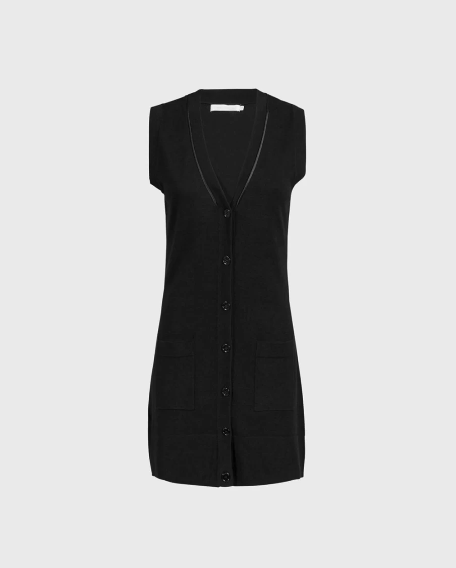 Anne Fontaine Black Ribella Cardigan for Women - Elegant Knit Sweater