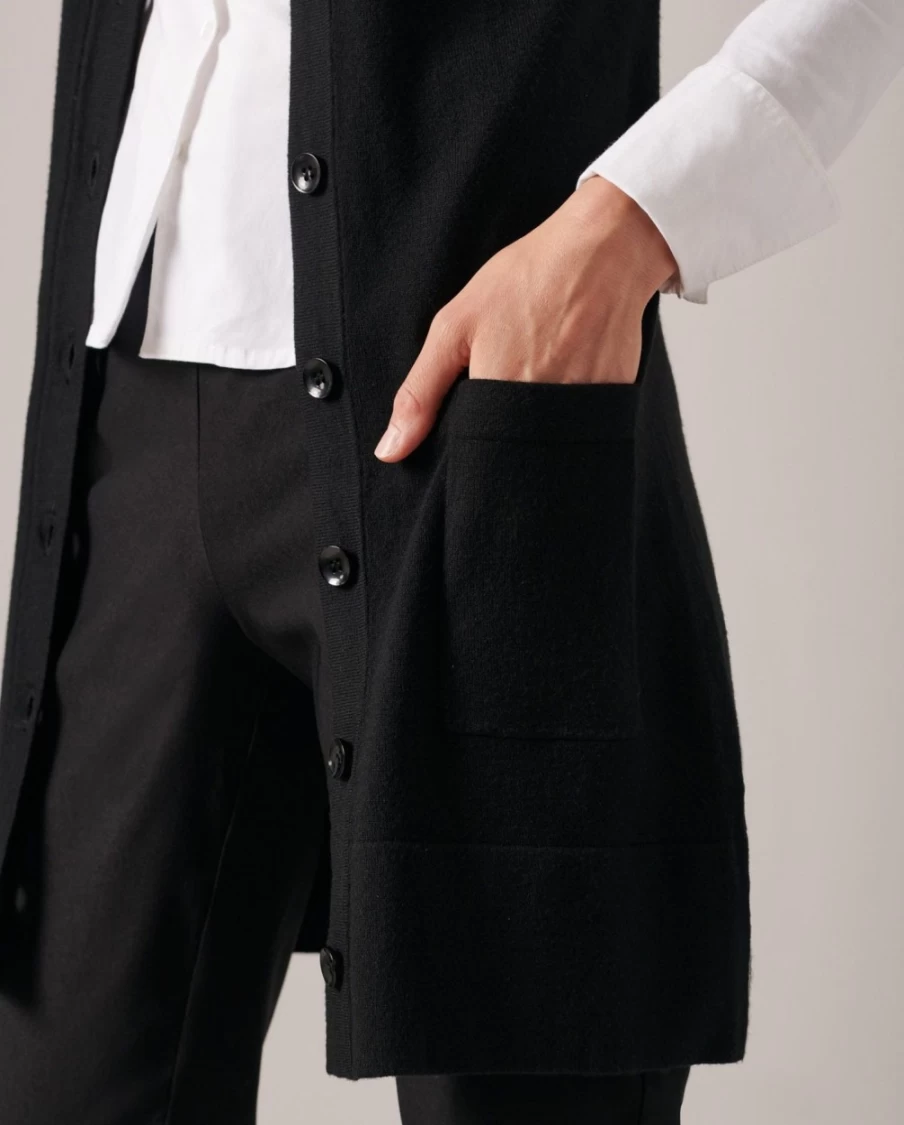 Anne Fontaine Black Ribella Cardigan for Women - Elegant Knit Sweater