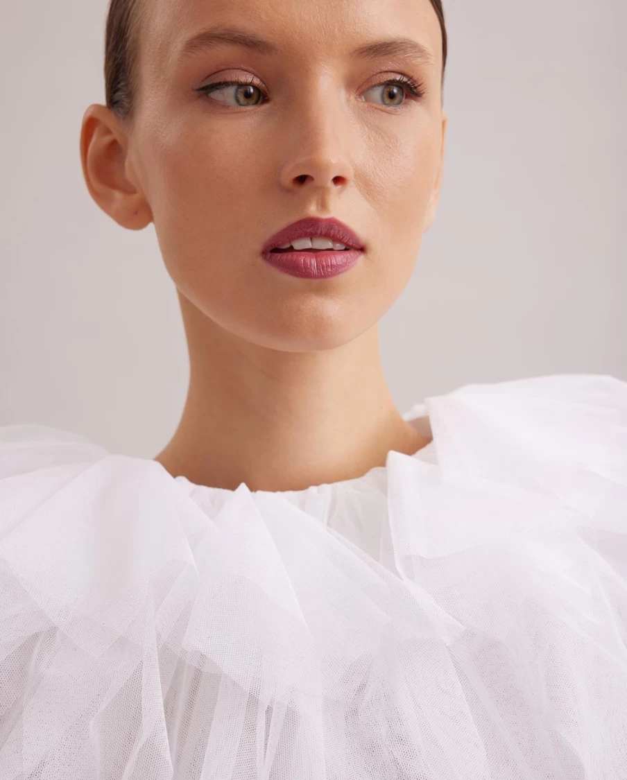 Anne Fontaine Elegant Letter Collar Blouse - Timeless Women's Fashion Top
