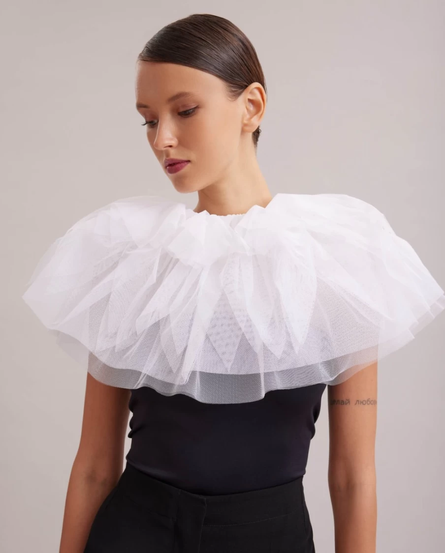 Anne Fontaine Elegant Letter Collar Blouse - Timeless Women's Fashion Top