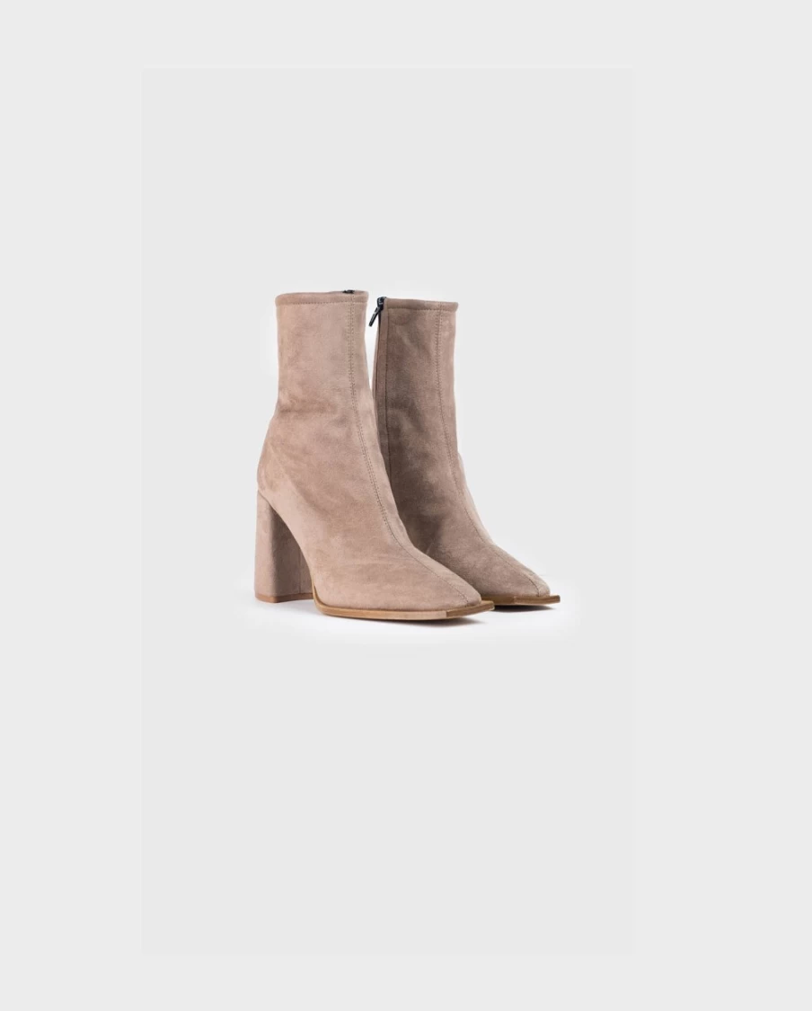 Anne Fontaine Grey Leather Journal Boots for Women