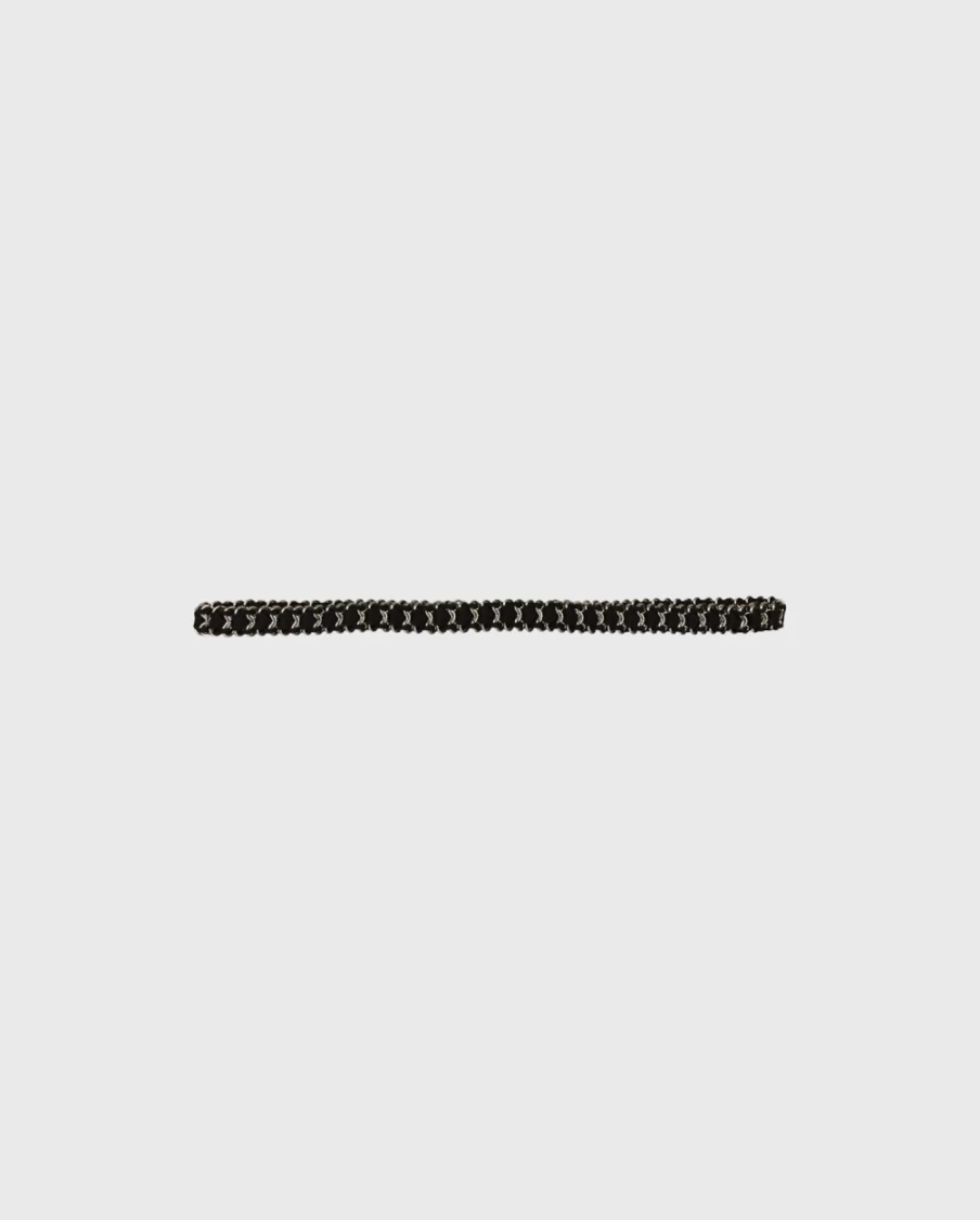 Anne Fontaine Black Leather Fallon Belt for Women - Elegant & Timeless Accessory