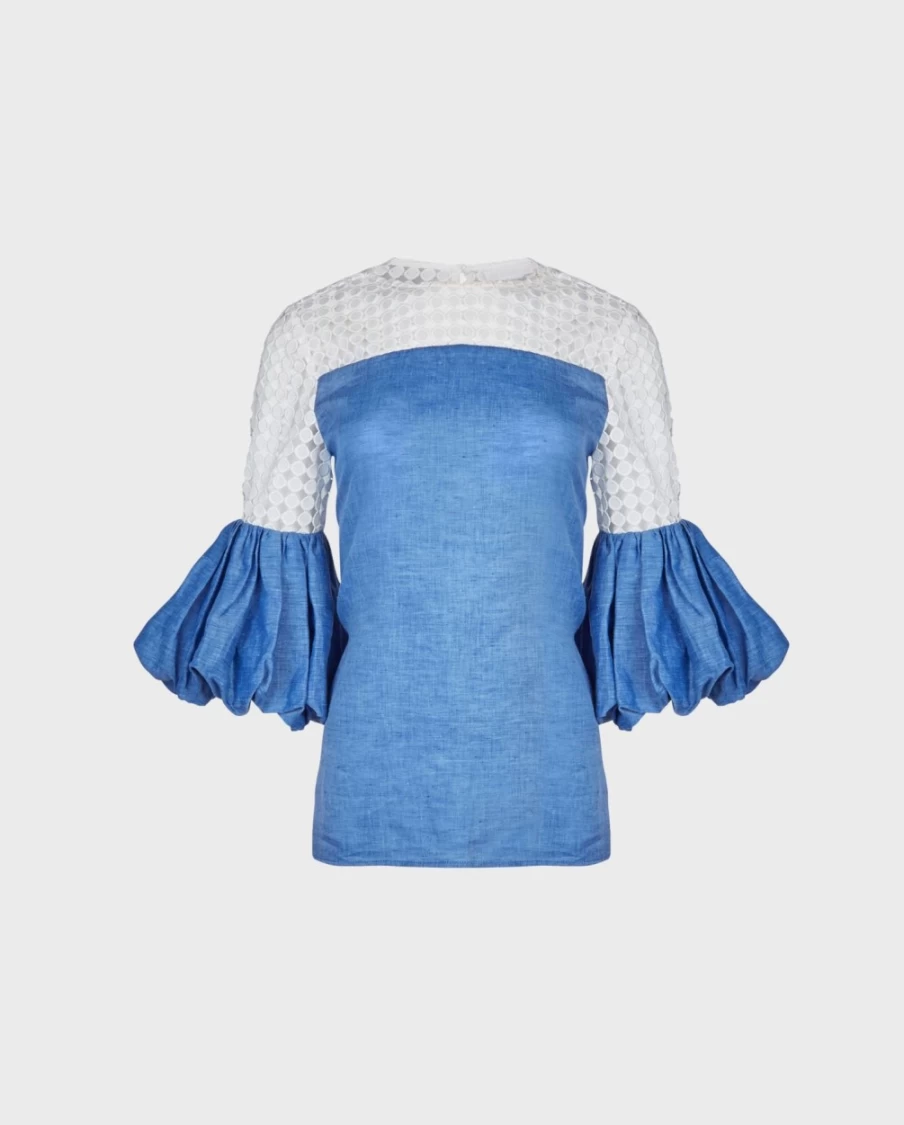 Anne Fontaine Denim Sarriette Blouse - Women's Stylish Top