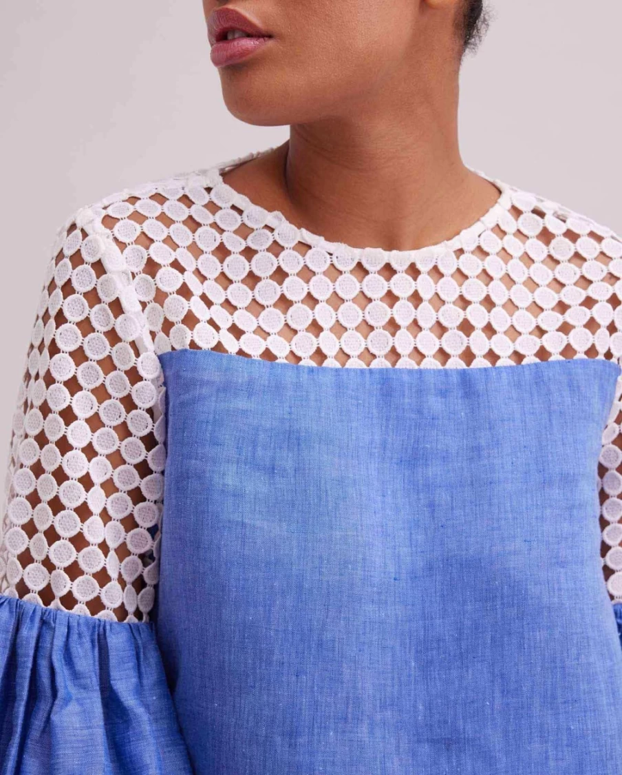 Anne Fontaine Denim Sarriette Blouse - Women's Stylish Top