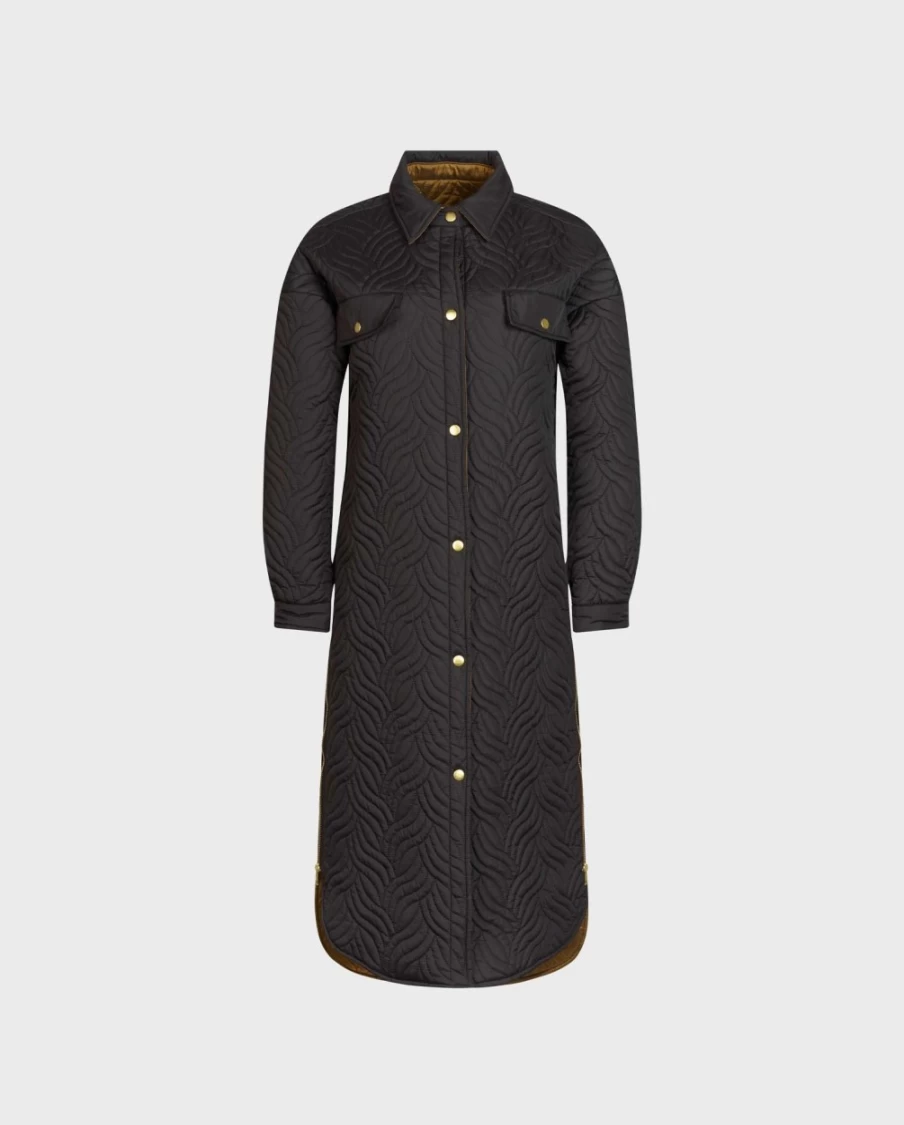 Anne Fontaine Black Genes Coat - Classic Women's Outerwear