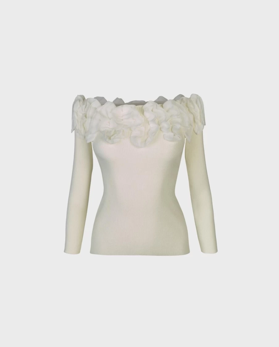 Anne Fontaine White Feda Top for Women - Elegant Blouse