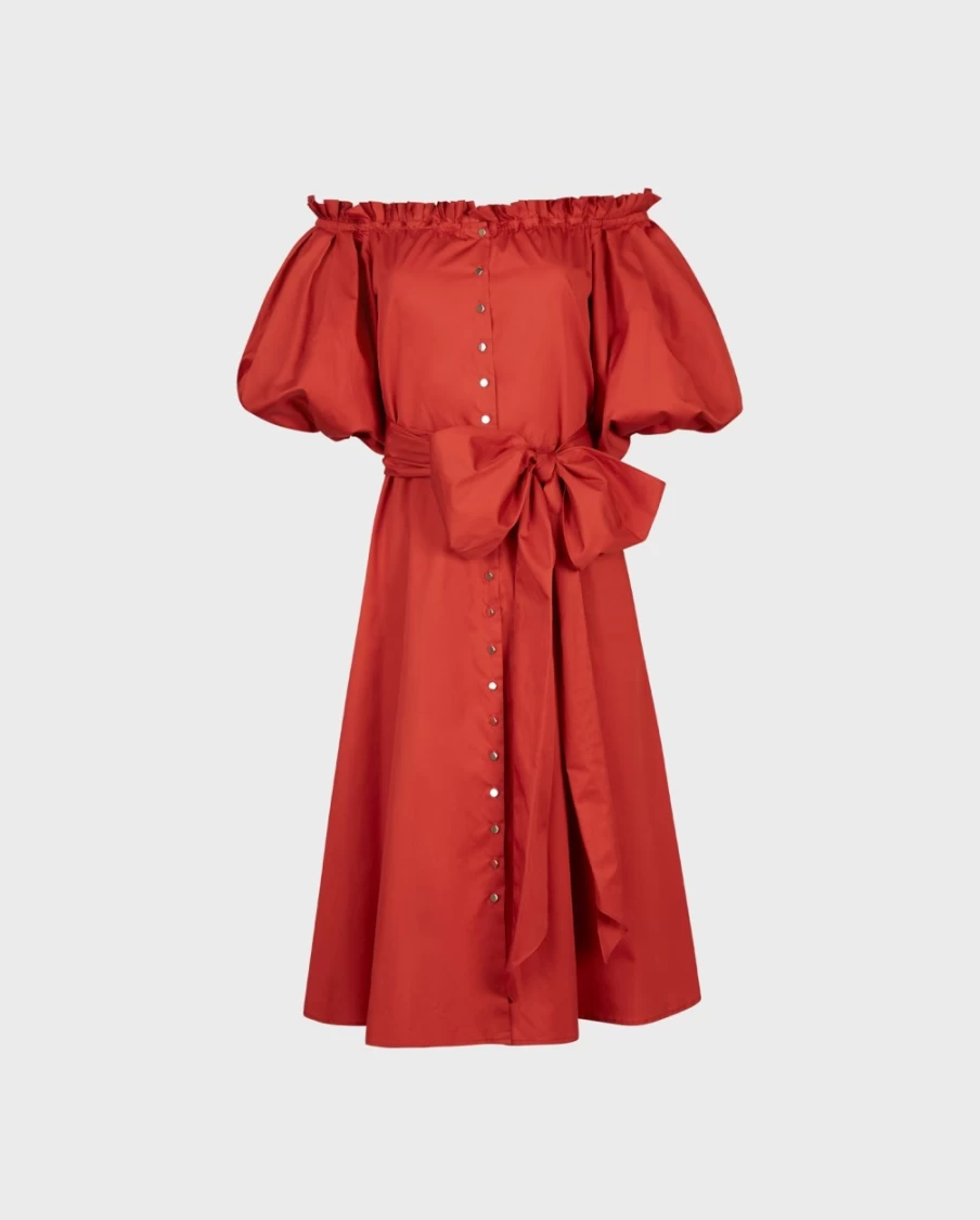 Anne Fontaine Nayara Red Dress - Elegant Women's Fashion Dress