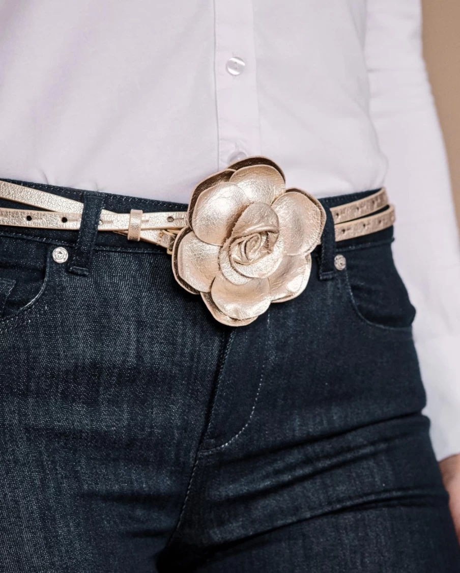 Anne Fontaine Tilana Leather Belt for Women - Elegant Designer Waistband