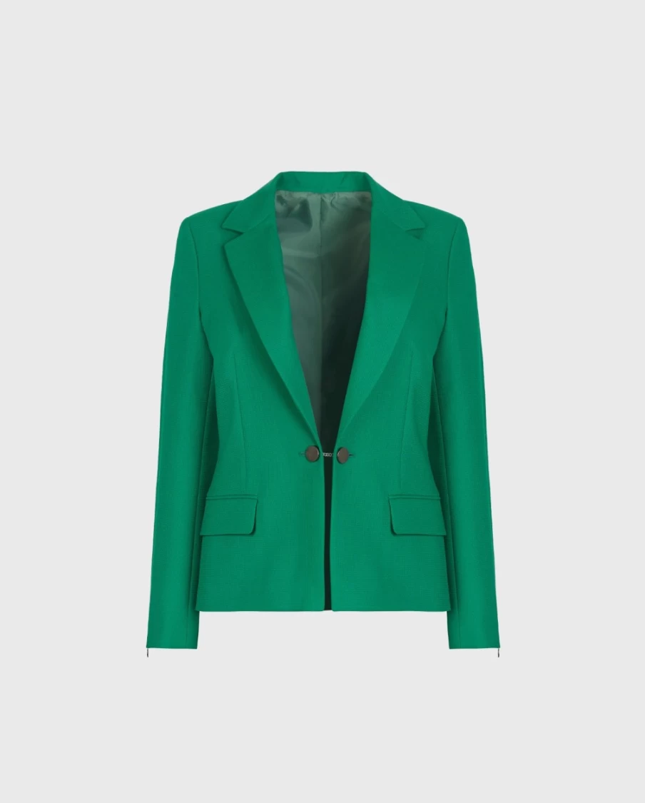 Anne Fontaine Mint Green Cambridge Blazer for Women - Elegant Tailored Jacket