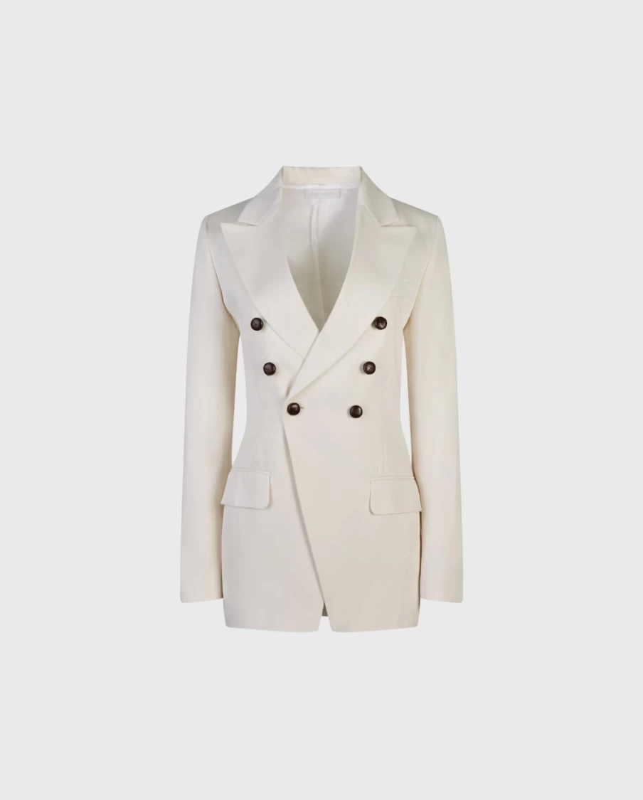 Anne Fontaine White Lonora Jacket - Elegant Women's Outerwear Coat