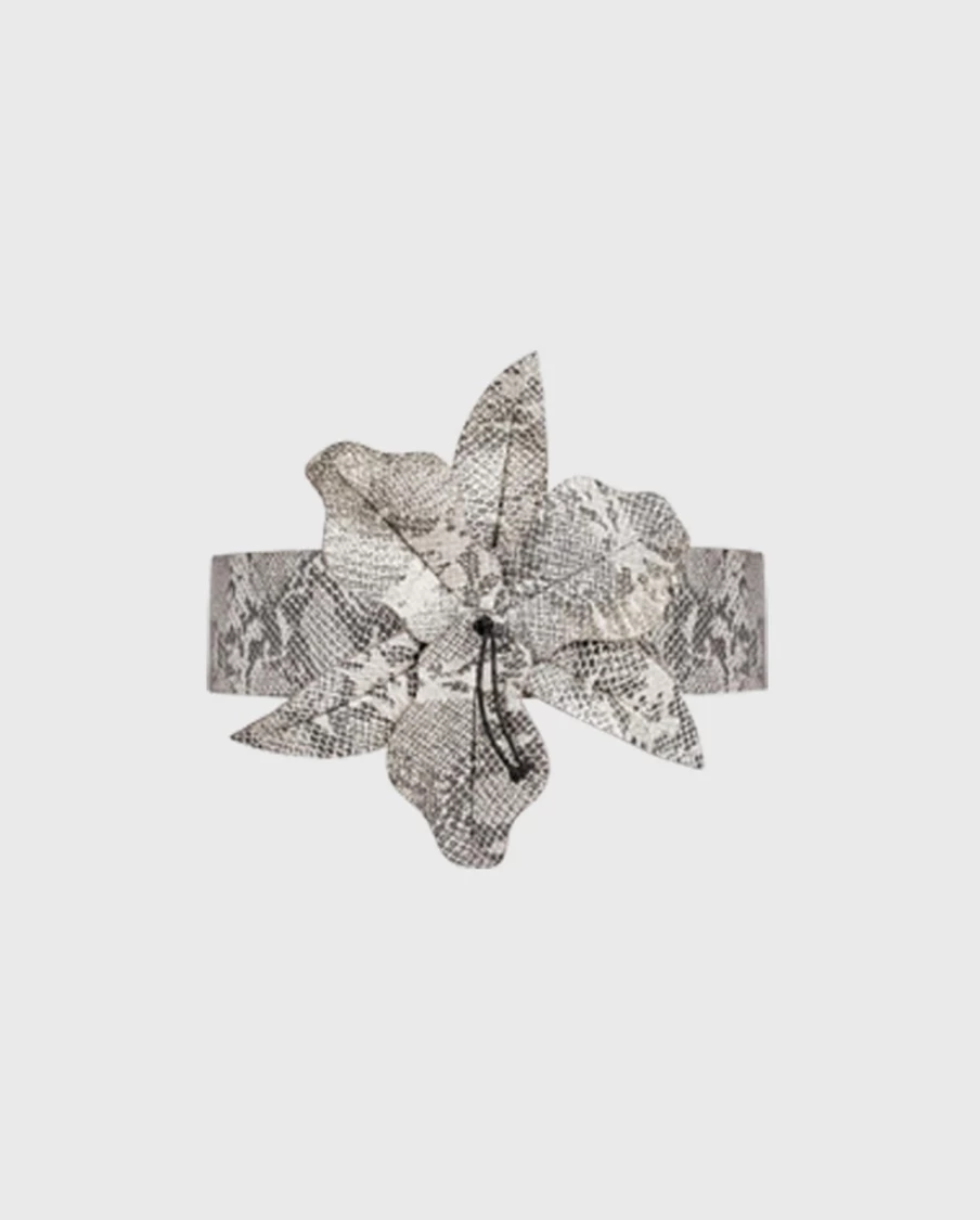 Anne Fontaine Grey Carrie-Pyth Belt – Stylish & Elegant Waist Accessory
