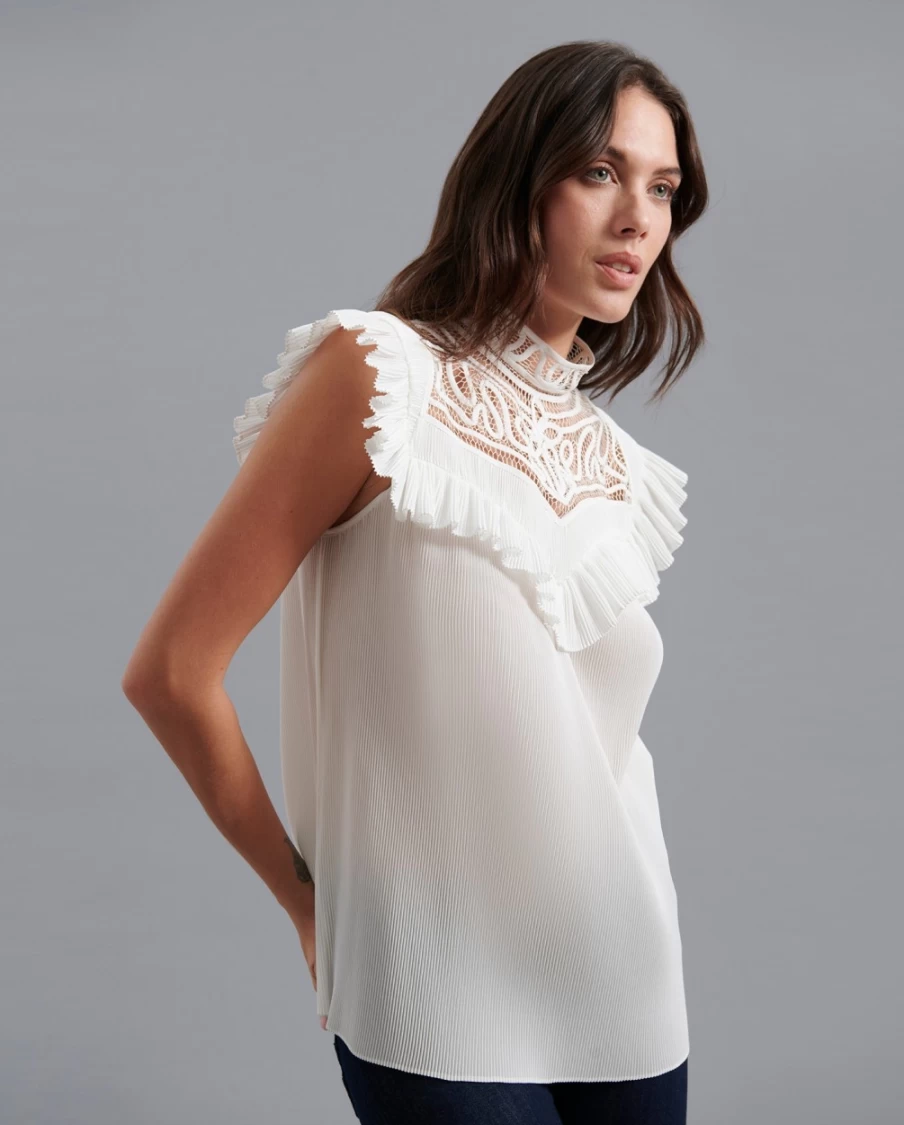 Anne Fontaine Velucia White Blouse for Women - Elegant Casual Top