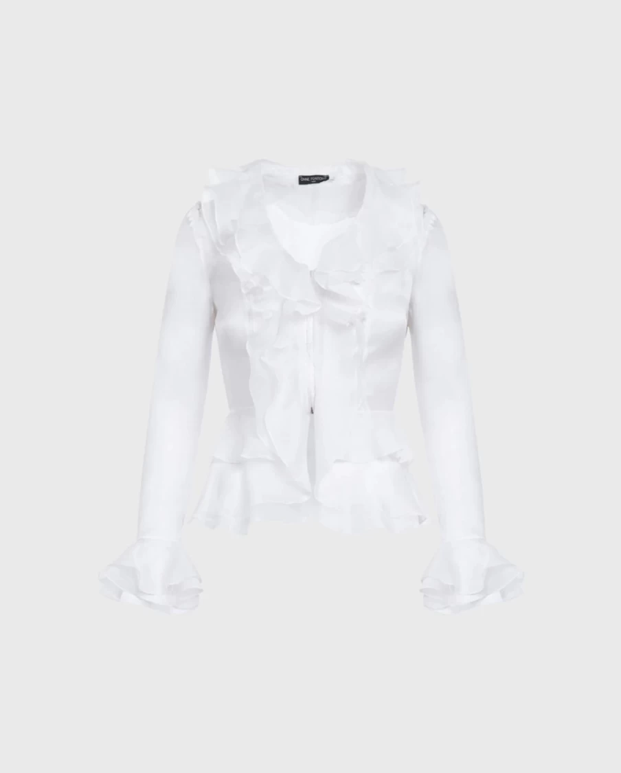 Anne Fontaine White Sady Blouse - Elegant Women's Top