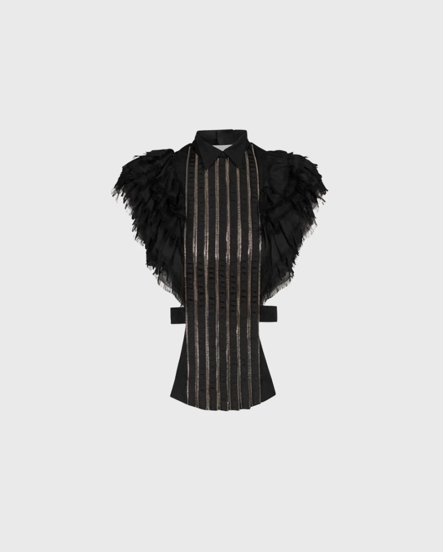 "Anne Fontaine Nany Shirtfront Women's Elegant Blouse"