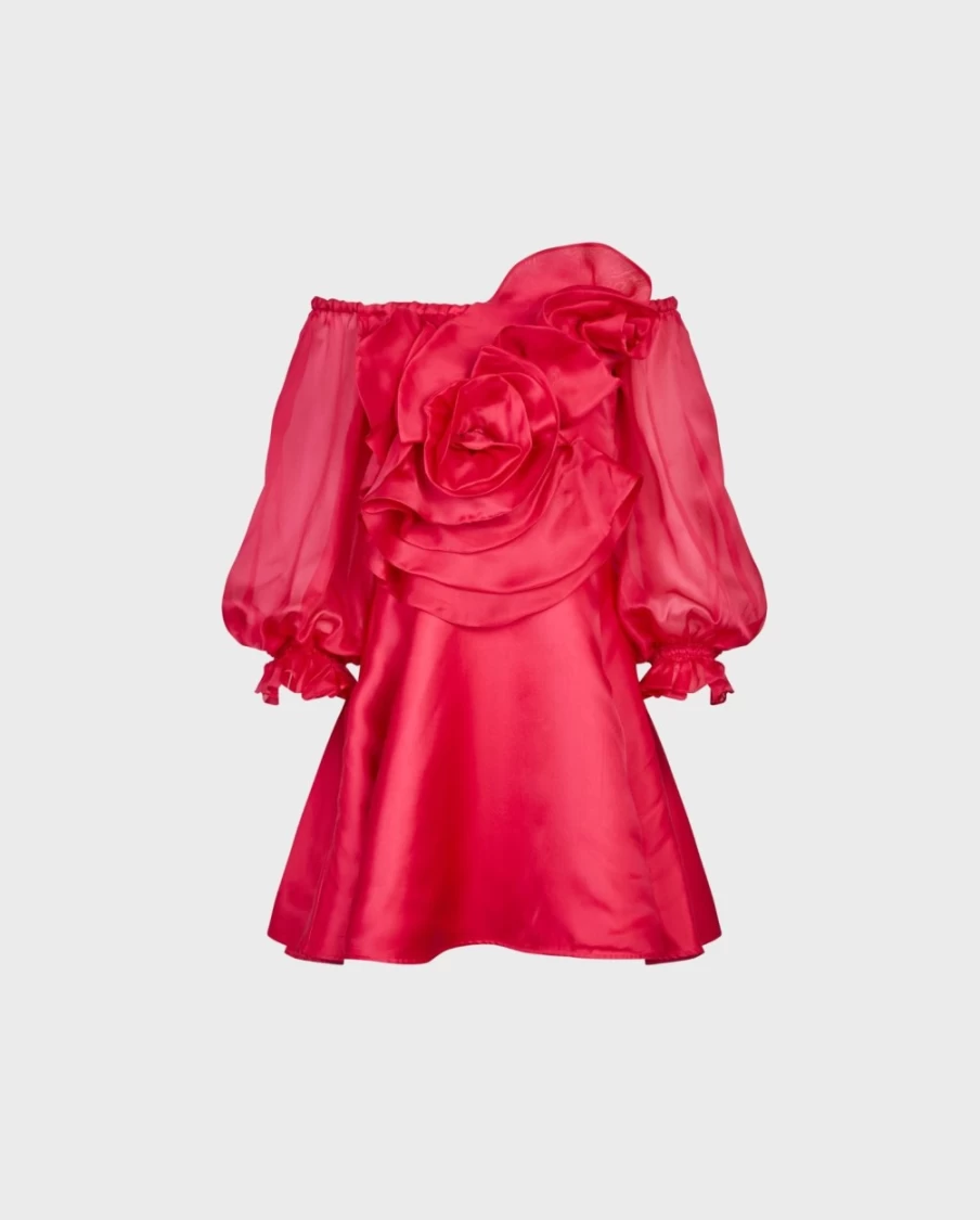 Anne Fontaine Floralie Fuchsia Dress - Elegant Floral Print Women's Dress