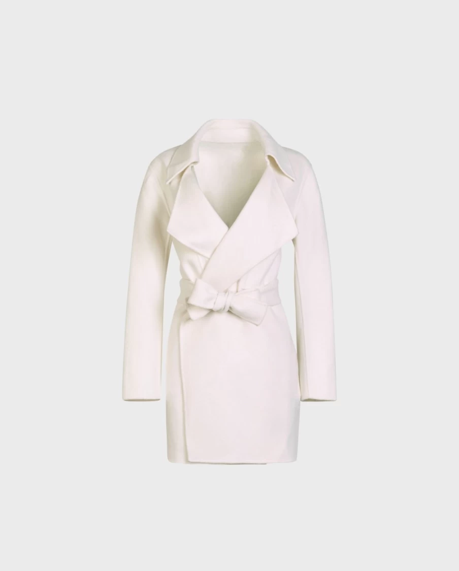 Anne Fontaine White Delacroix Coat - Elegant Women's Outerwear