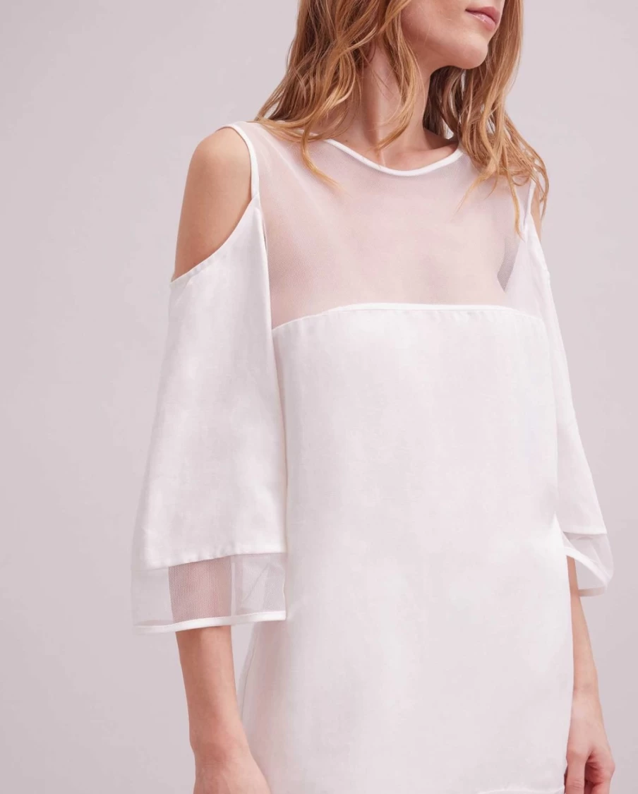 Anne Fontaine White Musee Blouse - Elegant Women's Top