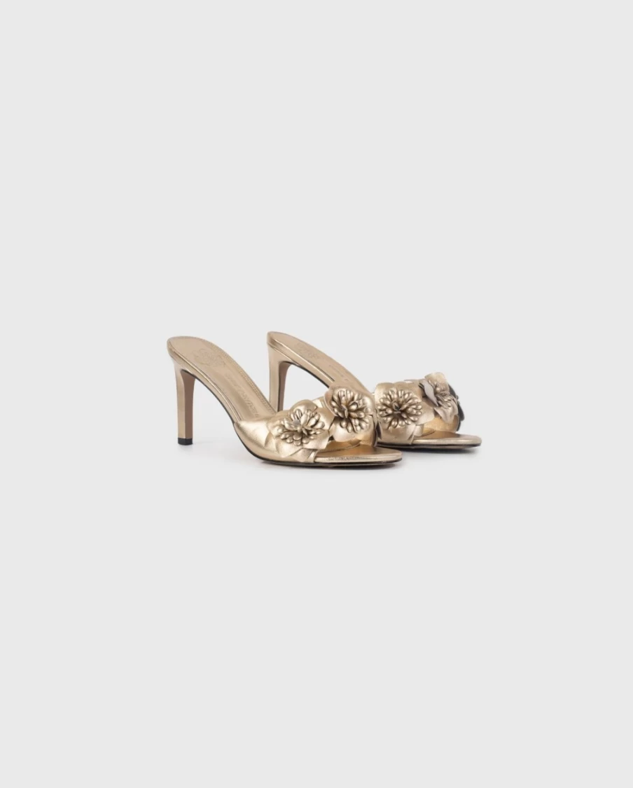 Anne Fontaine Gold Camomille Heel Women's Luxury Loafers