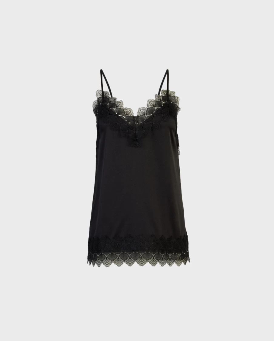 Anne Fontaine Black Agave Top Women's Elegant Blouse
