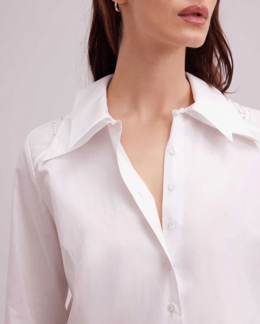 Anne Fontaine White Eilen Shirt for Women - Elegant Casual Blouse