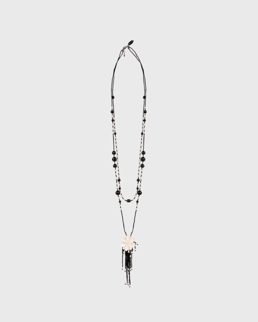 Anne Fontaine Tobey Pearl Pendant Necklace - Elegant Silver Chain Jewelry for Women
