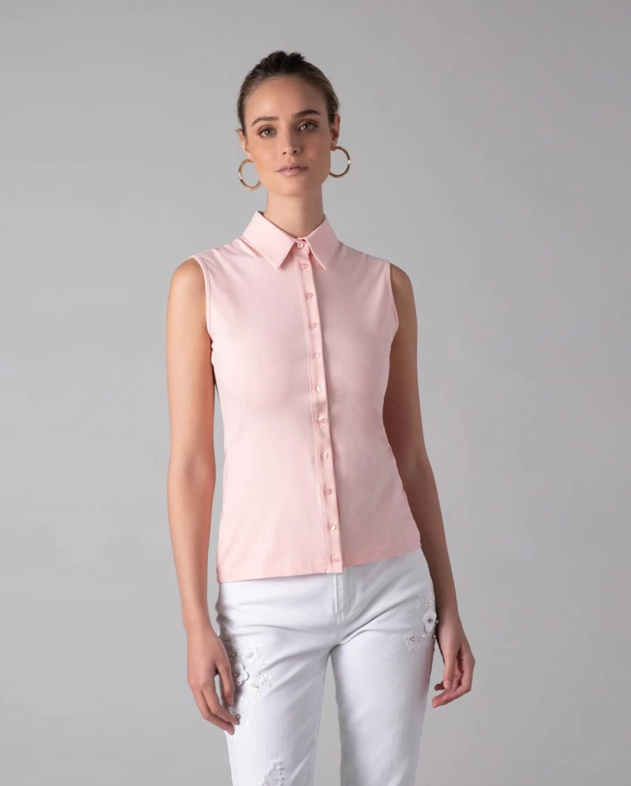 Anne Fontaine Nuage Shirt in Soft Pink | Elegant Women's Blouse