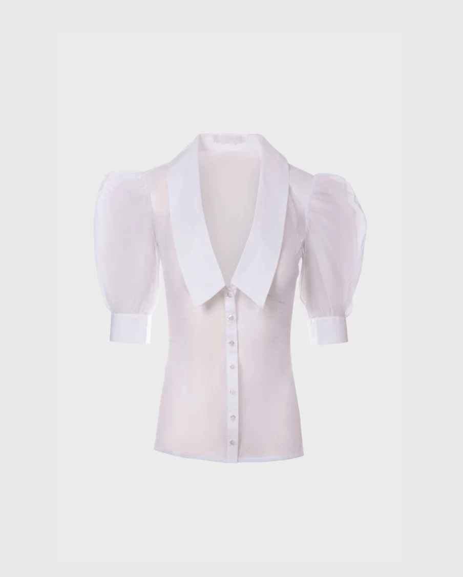 Anne Fontaine White Candide Shirt - Classic Women's Blouse