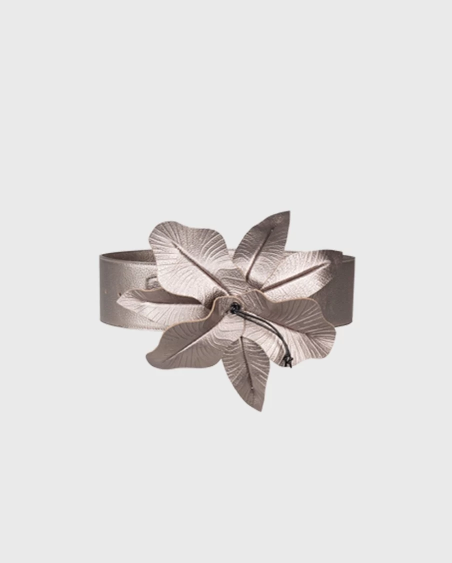 Anne Fontaine Bronze Carrie Metal Belt for Women - Elegant Designer Waist Accessory