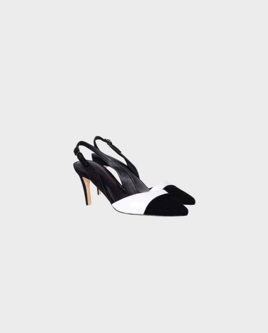 Anne Fontaine Black & White Jakie Heel - Elegant Women's Shoes