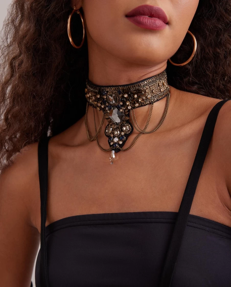 Anne Fontaine Orbie Choker Necklace - Elegant Women's Fashion Collar